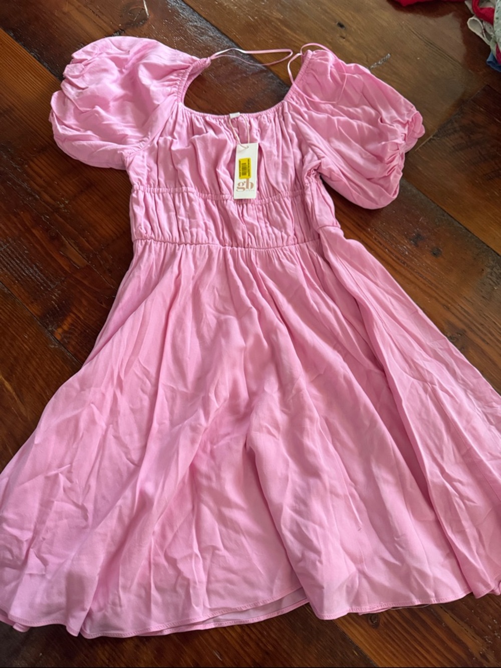 Gianni Bini Light Pink Puff-Sleeve Girls' Dress